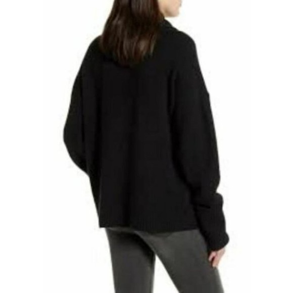 Chelsea28 XXS Women's Cowl Neck Sweater Black  XX-Small Wool Blend - Picture 2 of 6